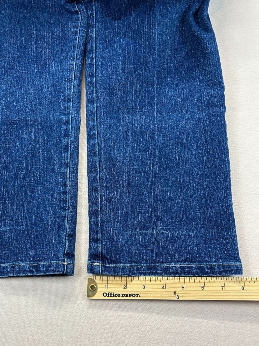 St Johns Bay Jeans Womens Size 14S Blue Denim High Rise Straight Stretch - Picture 12 of 13